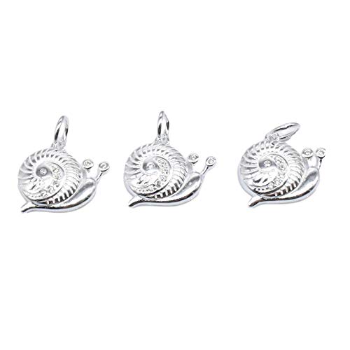 4 Sterling Silber Schnecke Charms Glänzende Schnecke 925 Silber Schnecke Charms Garten Charms Armband Charms Halskette Charms von BBDMind