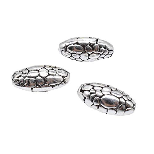 5 Sterling Silber Olive Beads Cobble Style Oval Beads 925 Silber Olive Bead Armband Bead Halskette Bead von BBDMind