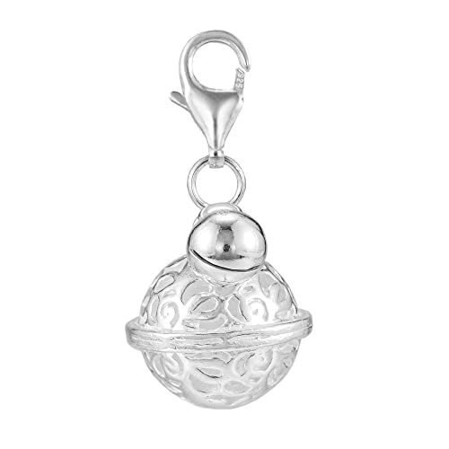 925 Sterling Silber Blumen Glocke Clip On Charm Karabinerverschluss für Armband Halskette von BBDMind
