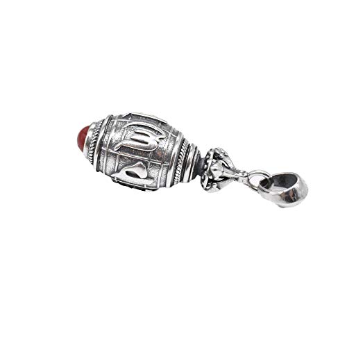 Sterling Silber Om Gebetskasten Anhänger Gebetsflasche Sterling Silber Medaillon Anhänger 925 Silber Wunschbox Erinnerungsbox Pillendose von BBDMind