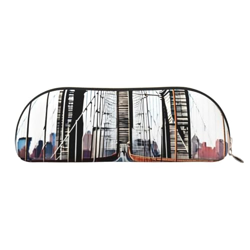 BBEXJIGY Brooklyn Bridge Print Stilvolle Mini-Aufbewahrungstasche für Augenbrauenstifte und kleine Essentials, Gold, Einheitsgröße von BBEXJIGY