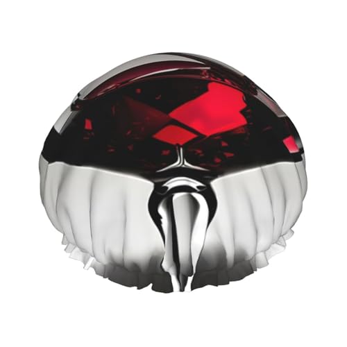 BBEXJIGY Doppelschichtige Duschhaube mit Weinglasdruck, wiederverwendbare Duschhauben für Damen und Herren von BBEXJIGY