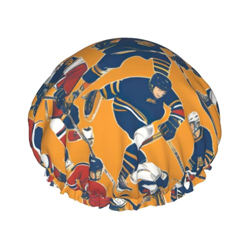 BBEXJIGY Hockey-Druck, doppellagig, Duschhaube, wiederverwendbar, für Damen und Herren BBEXJIGY Hockey-Druck, doppellagig, Duschhaube, wiederverwendbar, für Damen und Herren von BBEXJIGY