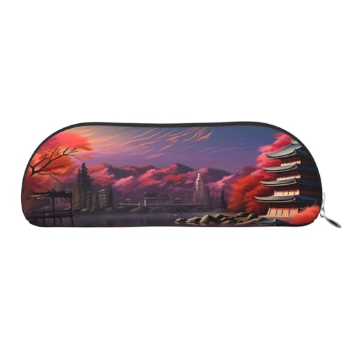 BBEXJIGY Japan Mount Fuji Landscape Print Stilvolle Mini-Aufbewahrungstasche für Augenbrauenstifte und kleine Essentials, silber, Einheitsgröße von BBEXJIGY