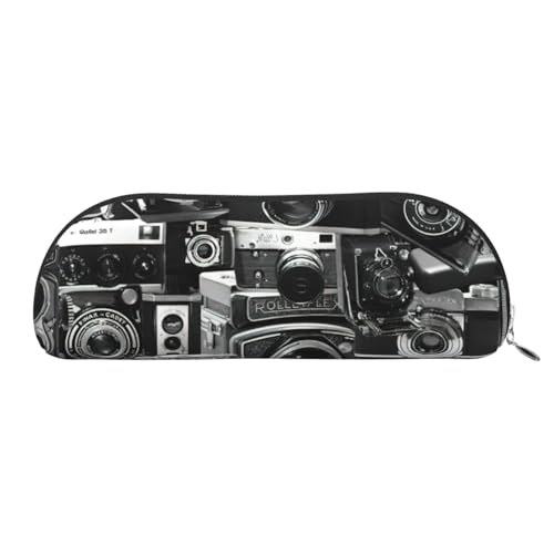 BBEXJIGY Retro Cool Camera Collection Print Stilvolle Mini-Aufbewahrungstasche für Augenbrauenstifte und kleine Essentials, silber, Einheitsgröße von BBEXJIGY