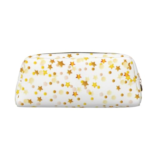 BBEXJIGY Sparsed Dreamy Stars and Spots Print Vielseitige Aufbewahrungstasche Make-up Tasche Reise Büro Kleine Gegenstände Organizer Tasche, gold, Einheitsgröße von BBEXJIGY