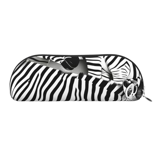 BBEXJIGY Stilvolle Mini-Aufbewahrungstasche für Augenbrauenstifte und kleine Utensilien, Zebramuster, silber, Einheitsgröße von BBEXJIGY