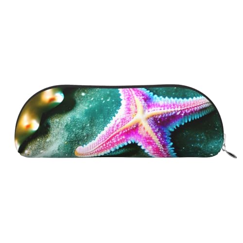 BBEXJIGY Stilvolle Mini-Aufbewahrungstasche für Augenbrauenstifte und kleine Utensilien mit Seestern-Motiv, silber, Einheitsgröße von BBEXJIGY