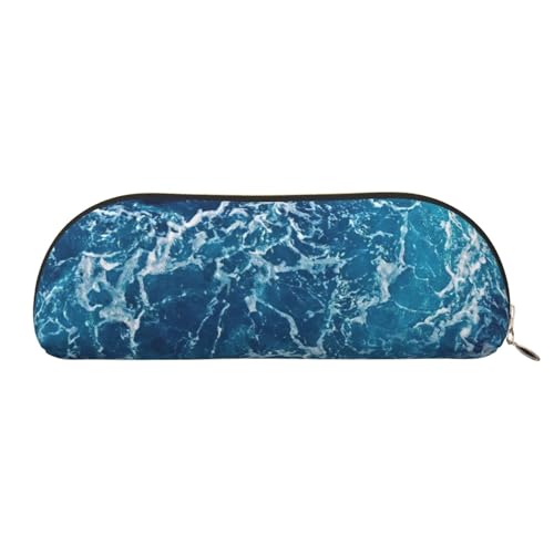 BBEXJIGY Stilvolle Mini-Aufbewahrungstasche für Augenbrauenstifte und kleine Utensilien mit tropischem Ozean-Strand-Motiv, Gold, Einheitsgröße von BBEXJIGY