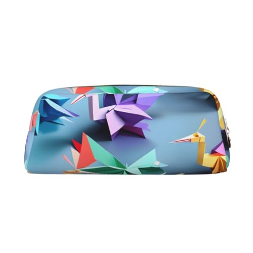 BBEXJIGY Vielseitige Aufbewahrungstasche aus Papier, Origami-Druck, mehrfarbig, Reise-Make-up-Tasche, Büro, kleine Gegenstände, Organizer-Tasche, gold, Einheitsgröße von BBEXJIGY