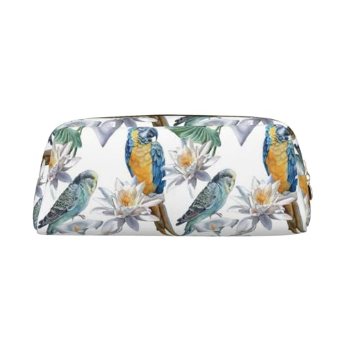BBEXJIGY Vielseitige Aufbewahrungstasche mit Papageien auf Ästen, bedruckt, Make-up-Tasche, Reisen, Büro, kleine Gegenstände, Organizer-Tasche, gold, Einheitsgröße von BBEXJIGY