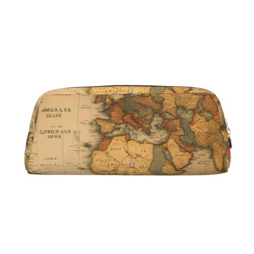 BBEXJIGY Vielseitiger Organizer mit Weltkarten-Druck, Reisetasche, Büro, kleine Gegenstände, gold, Einheitsgröße von BBEXJIGY