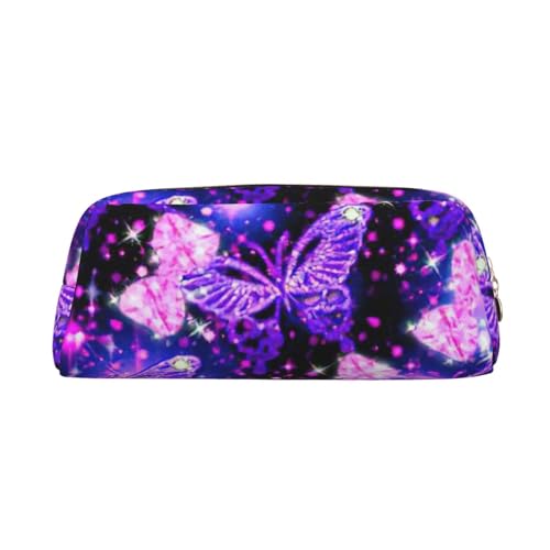 BBEXJIGY Violetter Schmetterlings-Aufdruck, kleine Gegenstände, Organizer, Tasche, vielseitige Reise- und Bürotasche für kleine Gegenstände, gold, Einheitsgröße von BBEXJIGY