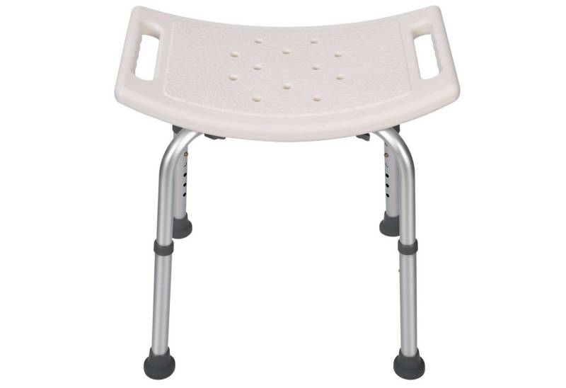 BBG Duschstuhl Duschhocker ohne Rückenlehne, höhenverstellbare Beine, rutschfeste Füße, wasserfest, belüftet, werkzeuglos montierbar von BBG