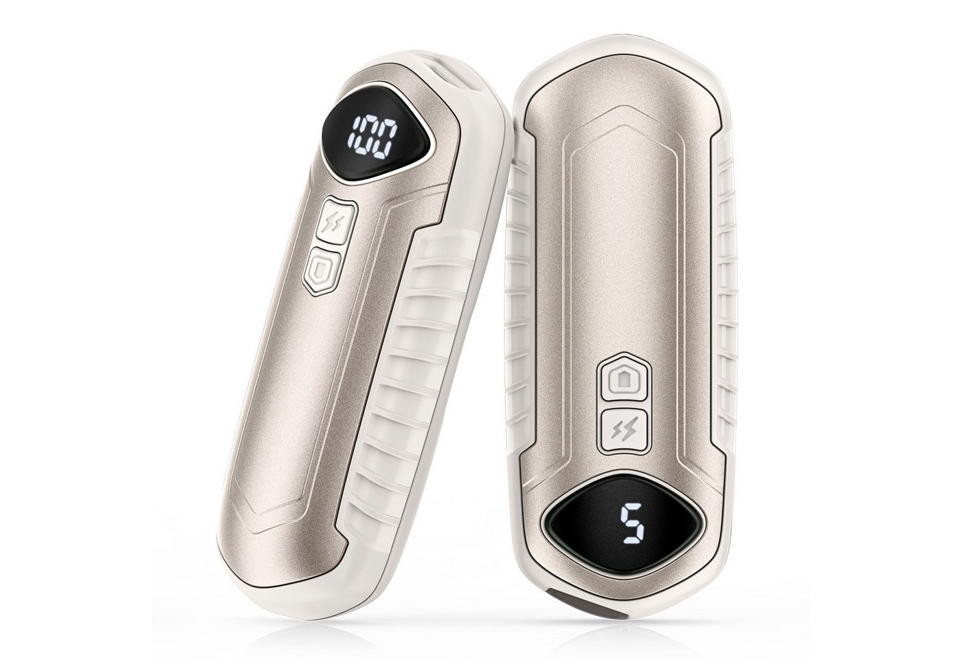 BBG Handwärmer Wiederaufladbare Handwärmer 2er Set – 3000mAh Akku, 5 Heizstufen, Temperaturkontrolle, Turbo-Heizstufe & LED-Anzeige, Perfekt für Kälte, Büro und Outdoor-Aktivitäten von BBG