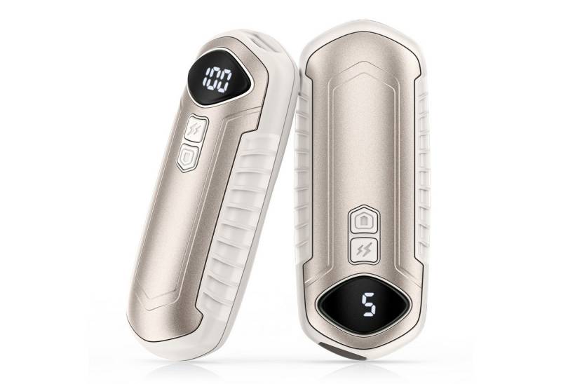 BBG Handwärmer Wiederaufladbare Handwärmer 2er Set – 3000mAh Akku, 5 Heizstufen, Temperaturkontrolle, Turbo-Heizstufe & LED-Anzeige, Perfekt für Kälte, Büro und Outdoor-Aktivitäten von BBG