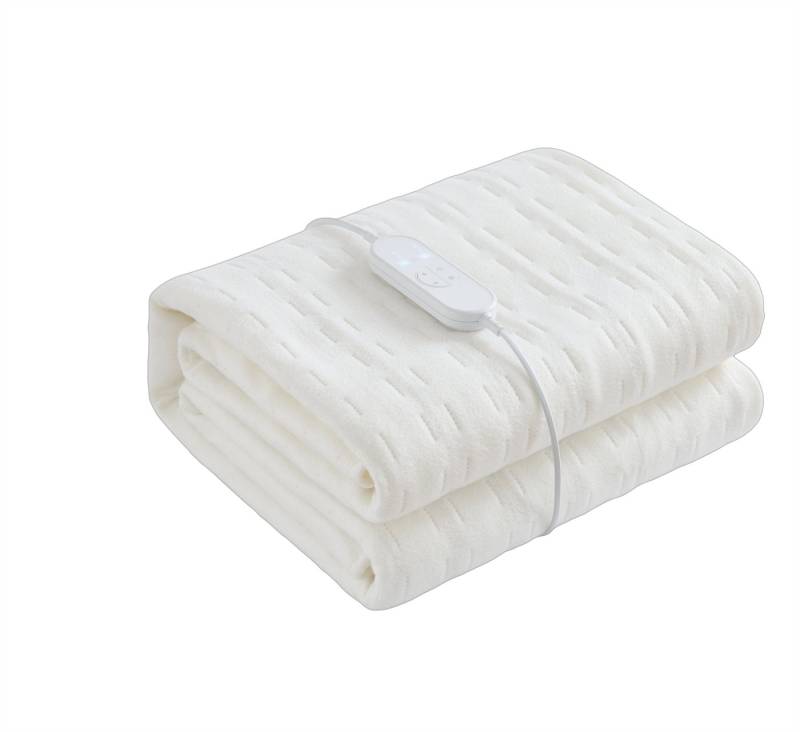 BBG Heizdecke Elektrische Heizdecke 150x80 cm mit 9 Wärmestufen & Timer, RT13 Controller, Überhitzungsschutz & abnehmbarem Anschluss für sicheren Komfort von BBG