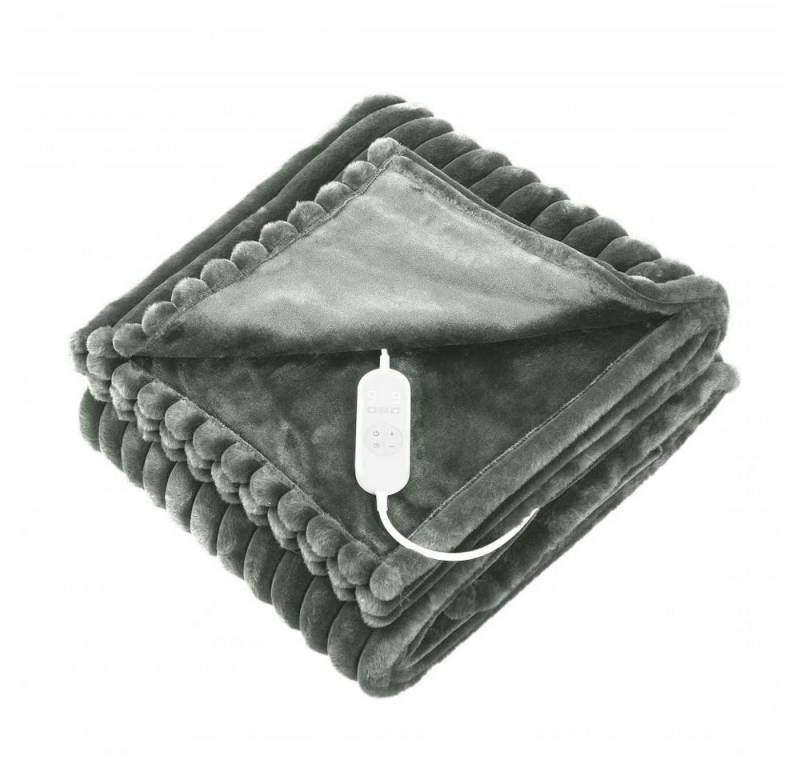 BBG Heizdecke Elektrische Heizdecke grün mit 9 Temperaturstufen & Timer, Waschbar, flauschiges Fleece für schnelle Wärme und Komfort von BBG