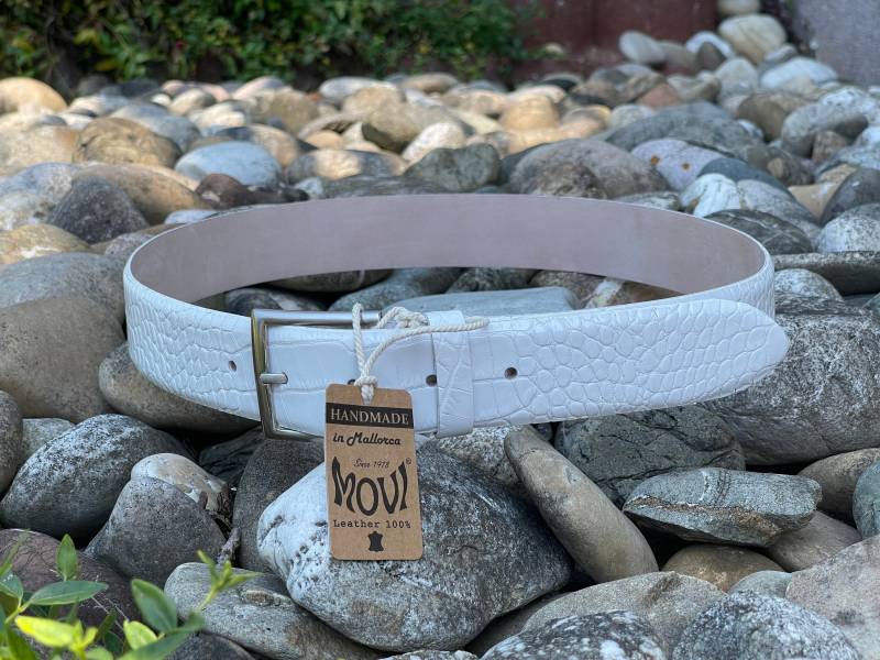 Ledergürtel Damengürtel Jeansgürtel Gürtel in Weiß Farbe Handmadegürtel Qualitative Im Echten Leder von BBGAIMPORTEXPORT