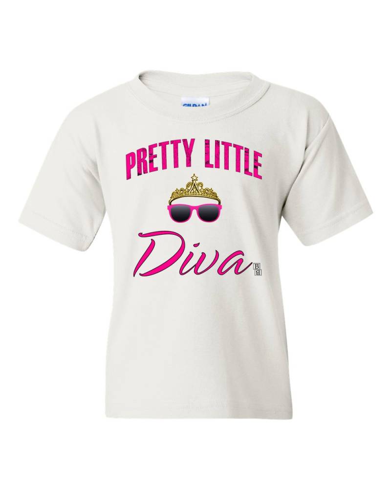 Hübsche Kleine Diva Mädchen T-Shirt, Prinzessin T-Shirt von BBIApparel