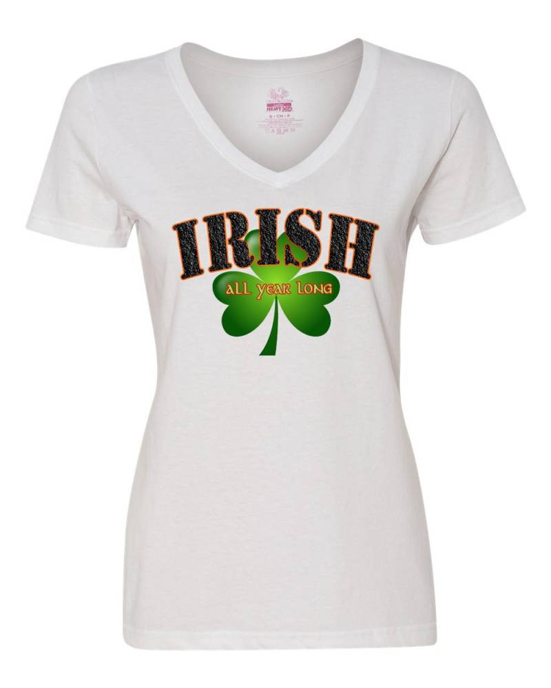 Irish Shirt, All Year Long T-Shirt, Shamrock Damen Shirt von BBIApparel
