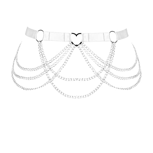 BBOHSS Damen Body Harness Mode Strumpfgürtel Plus Size Punk Gothic Karneval Festival Strümpfe Gürtel Tanzkostüm von BBOHSS