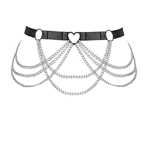 BBOHSS Damen Body Harness Mode Strumpfgürtel Plus Size Punk Gothic Karneval Festival Strümpfe Gürtel Tanzkostüm von BBOHSS