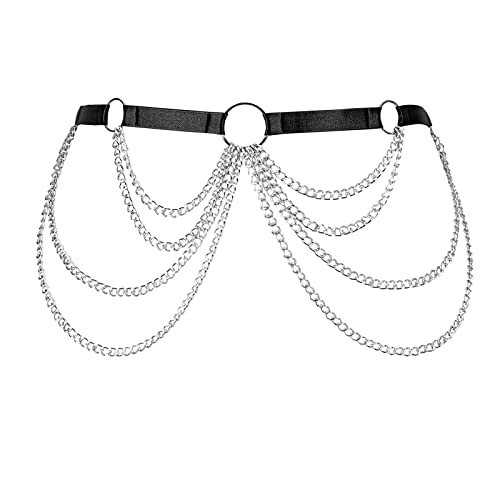 BBOHSS Damen Body Harness Mode Strumpfgürtel Plus Size Punk Gothic Karneval Tanz Festival Gürtel Kostüm von BBOHSS