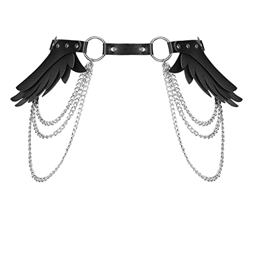 BBOHSS Damen Body Harness Punk Fashion Leder Strumpfgürtel Taille Gürtel Halloween Festival Strumpfband Tanzkostüm von BBOHSS