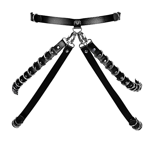 BBOHSS Damen Leder Body Harness Gürtel Karneval Punk Gothic Gürtel Tanz Halloween Kostüm Zubehör von BBOHSS