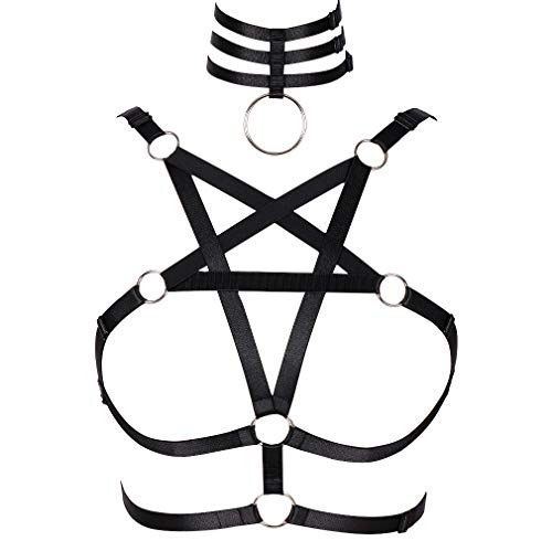 BBOHSS Riemchen Body Harness BH verstellbare Frauen Tops Steampunk Goth Plus Size von BBOHSS