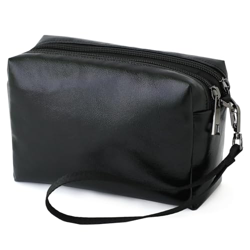 BBORGDC Handgelenk-Geldbörse für Damen, RFID-blockierend, veganes Leder, kleine Clutch-Geldbörse mit Handschlaufe, 3-Reißverschluss-Design, Boho-Stil, perfekt für Reisen, tägliches Pendeln von BBORGDC