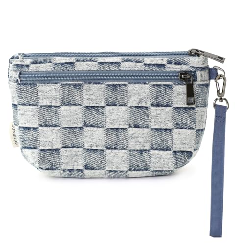 BBORGDC Stilvolle und praktische Geldbörse mit Handgelenkschlaufe und Handyfach und Schlüsselanhänger, perfekt für unterwegs, Blau von BBORGDC