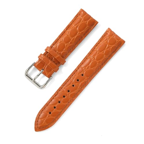 BBPLWEEA YingYou 12 13 14 15 16 17 18 19 20 21 22 24 Mm Uhrenarmband Aus Kreisförmig Genarbtem Kalbsleder Mit Dornschließe For Das Uhrenarmband(Light Brown,22mm) von BBPLWEEA