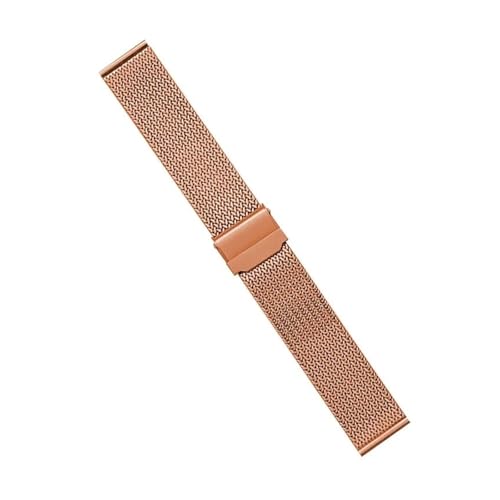 BBPLWEEA YingYou 14 Mm, 18 Mm, 20 Mm, 22 Mm, Schnellverschluss, Geflochtenes Uhrenarmband Aus Edelstahl, Metall, Milanaise-Uhrenarmband For Uhrenarmbänder(Rose Gold,20mm) von BBPLWEEA