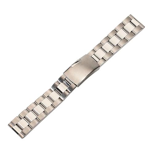 BBPLWEEA YingYou 18 Mm 20 Mm 22 Mm 24 Mm 26 Mm 28 Mm 30 Mm Uhrenarmband Aus Edelstahl, Solides Klassisches Metallarmband For Armbanduhren Mit Stiften(Silver,18mm) von BBPLWEEA