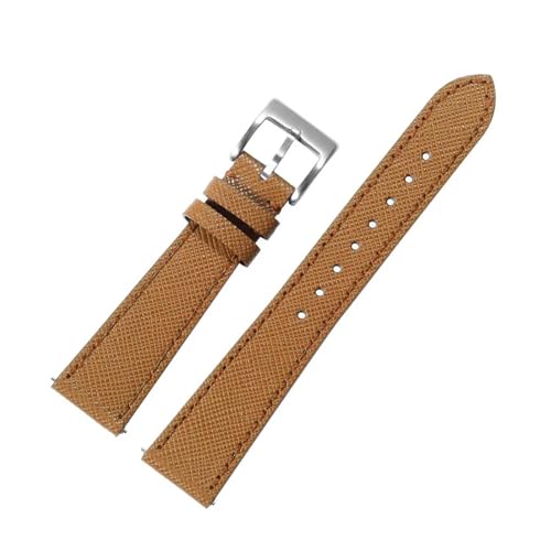 BBPLWEEA YingYou 18 mm 20 mm 22 mm Schnellverschluss-Vintage-Uhrenarmband aus genähtem Leder, Ersatz for Uhrenarmband-Armbandzubehör(Brown,18mm) von BBPLWEEA