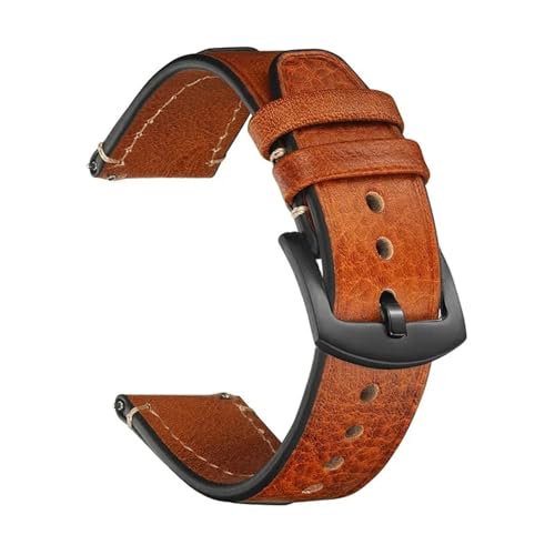 BBPLWEEA YingYou 20mm 22mm Handgemachtes Uhrenarmband Aus Hauptschichtrindsleder Mit Schnellverschluss, Universelles Ersatzuhrenarmband(Red Brown black BK,20mm) von BBPLWEEA