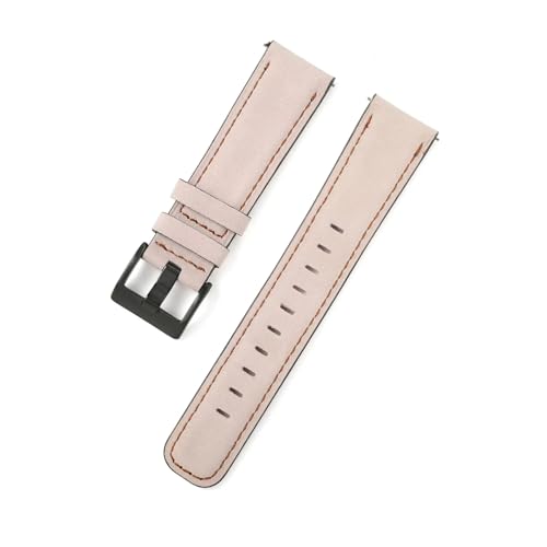 BBPLWEEA YingYou 20mm 22mm Ölwachs Rindsleder Uhrenarmband Retro Echtes Leder Uhrenarmband Frauen Männer Armbanduhr Armband Universal Uhrenarmbänder(Pink,20mm) von BBPLWEEA