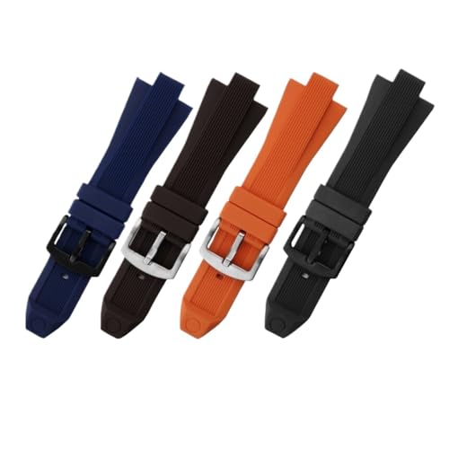 BBPLWEEA YingYou 29 mm Gummiarmband kompatibel mit MK9019 MK8295 MK8492 MK9020 MK9020(Red silver buckle) von BBPLWEEA