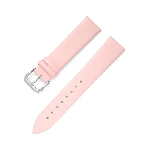 BBPLWEEA YingYou 8 Mm 10 Mm 12 Mm 13 Mm 14 Mm 15 Mm 16 Mm 17 Mm 18 Mm 19 Mm 20 Mm 21 Mm 22 Mm Ultradünnes Uhrenarmband Aus Leder, Weich, Schlicht, Wasserdicht(Pink,14mm) von BBPLWEEA