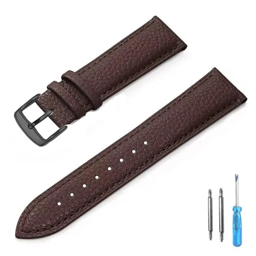 BBPLWEEA YingYou Echtes Leder Uhrenarmband 12mm 14mm 16mm 18mm 20mm 22mm Uhrenarmband for Mann Frauen(Brown-BK,20mm) von BBPLWEEA