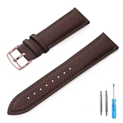 BBPLWEEA YingYou Echtes Leder Uhrenarmband 12mm 14mm 16mm 18mm 20mm 22mm Uhrenarmband for Mann Frauen(Brown-RG,12mm) von BBPLWEEA