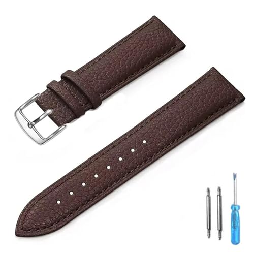 BBPLWEEA YingYou Echtes Leder Uhrenarmband 12mm 14mm 16mm 18mm 20mm 22mm Uhrenarmband for Mann Frauen(Brown-S,22mm) von BBPLWEEA