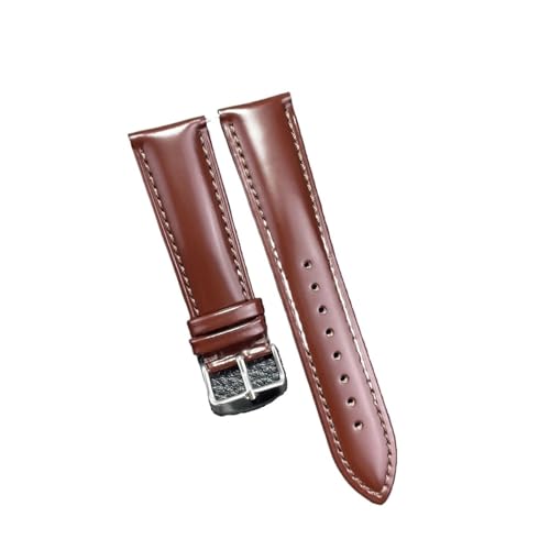 BBPLWEEA YingYou Echtes Leder Uhrenarmband 18 19 20 21 22mm Rindsleder Grün Uhrenarmband Uhrenzubehör Weich(Brown-brown,20mm) von BBPLWEEA