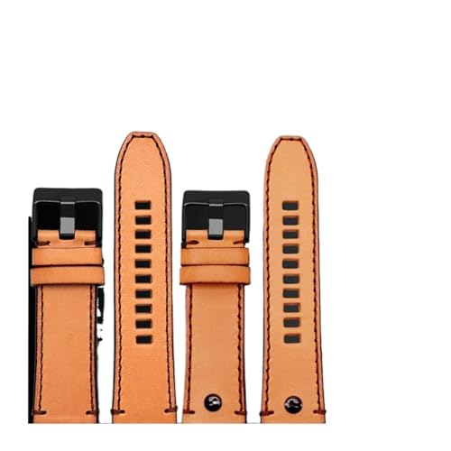 BBPLWEEA YingYou Echtes Lederarmband kompatibel mit Dieseluhrgürtel DZ4476 / 4482 DZ7408 7406 4318 Riemen 22 24 26 28mm Große Größe Männer Armbanduhr Band(Gray black,24mm) von BBPLWEEA