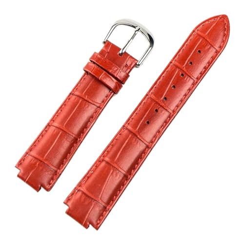 BBPLWEEA YingYou Echtleder-Uhrenarmband, Kompatibel Mit Cartier Convex Interface16 18 20 22 Mm Herren-Damen-Uhrenketten-Ersatzzubehör(Red,16x9mm) von BBPLWEEA