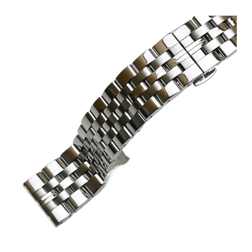 BBPLWEEA YingYou Edelstahl Uhrenarmband Armband 14mm 16mm 18mm 19mm 20mm 21mm Frauen Männer Massivmetall gebürstet Uhr Banduhr Zubehör(Rose Gold,14mm) von BBPLWEEA