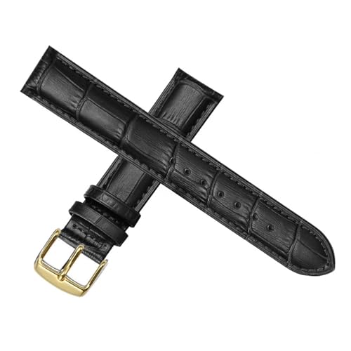 BBPLWEEA YingYou Ersatz-Uhrenarmband Aus Leder For Herren Und Damen, 12 Mm, 14, 16, 18, 19, 20, 21, 22(Black Gold,16mm) BBPLWEEA YingYou Ersatz-Uhrenarmband Aus Leder For Herren Und Damen, 12 Mm, 14, 16, 18, 19, 20, 21, 22(Black Gold,16mm) von BBPLWEEA
