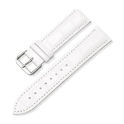 BBPLWEEA YingYou Ersatz-Uhrenarmband Aus Leder For Herren Und Damen, 12 Mm, 14, 16, 18, 19, 20, 21, 22(White,22mm) BBPLWEEA YingYou Ersatz-Uhrenarmband Aus Leder For Herren Und Damen, 12 Mm, 14, 16, 18, 19, 20, 21, 22(White,22mm) von BBPLWEEA